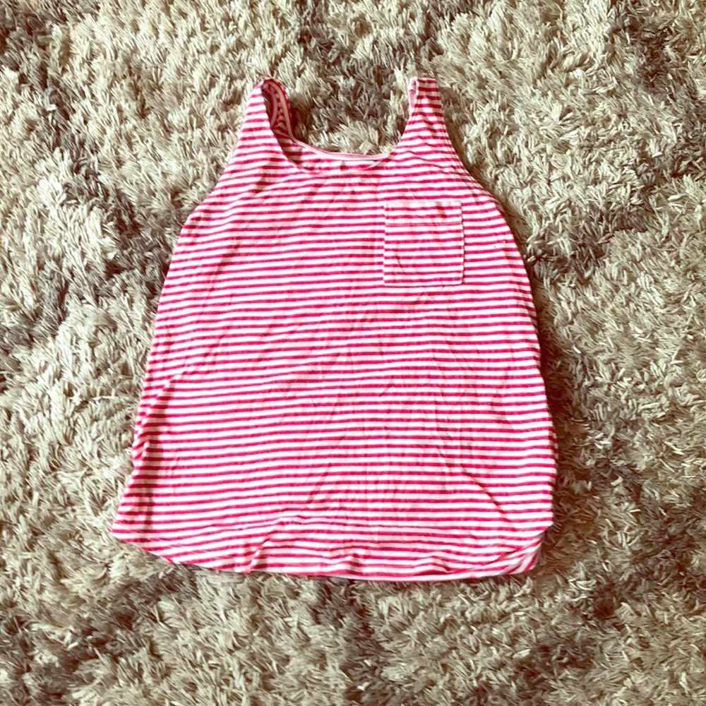 Red and white stripped summer tank top